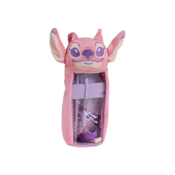 Skolas Penālis ar Piederumiem Stitch Rozā