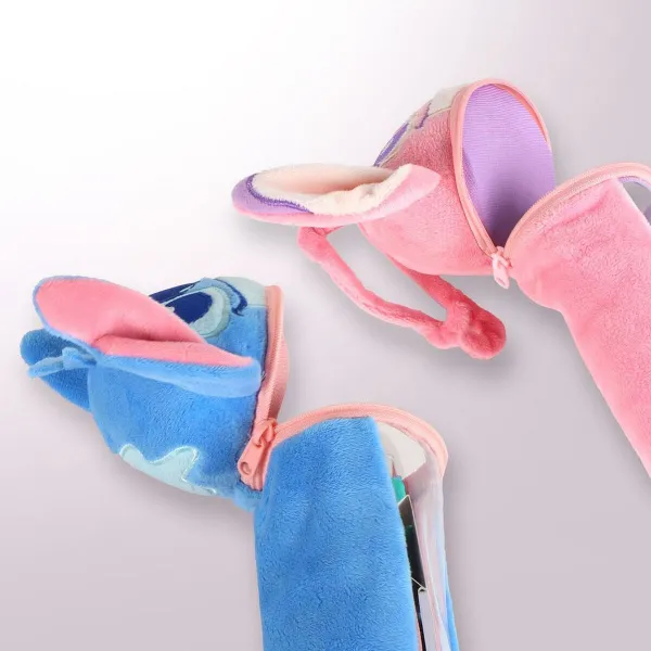 School Case with Accessories Stitch Pink