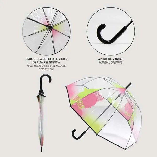 Lietussargs ar burbuļiem Wicked Zils Caurspīdīgs 60 cm