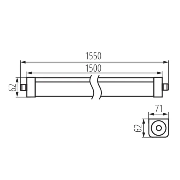 Linear LED luminaire TP STRONG