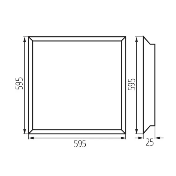 Recessed-mounted LED panel BLINGO IPRN38W