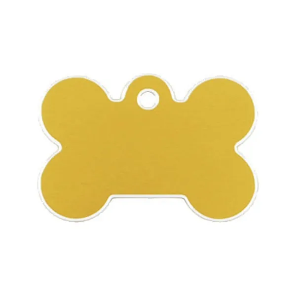 Identification plate for collar Imarc Bone Yellow Golden