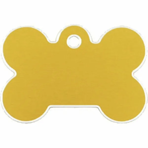 Identification plate for collar Imarc Bone Yellow Golden