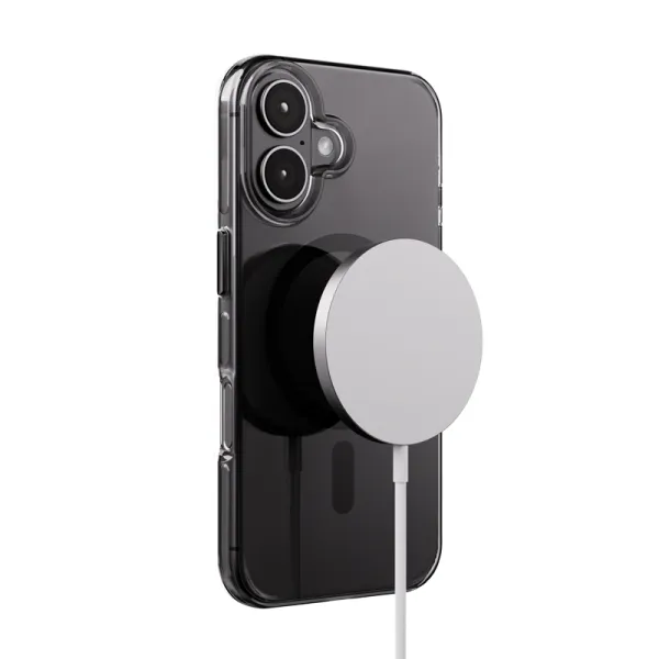 Crong Clear MAG Pro - iPhone 16 MagSafe Case (Black)
