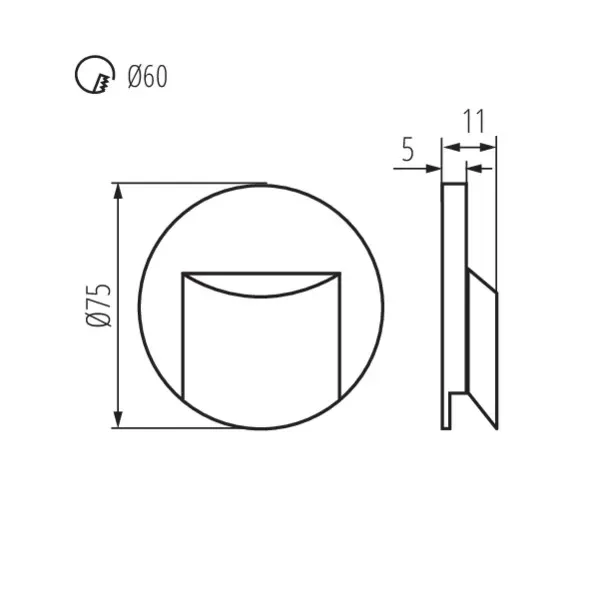 Staircase LED light fitting ERINUS LED