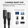 Crong Soft Link - 100W PD 5A USB-C to USB-C Cable 25cm (Black)