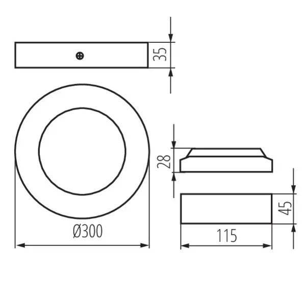 Downlight fitting CARSA V2LED