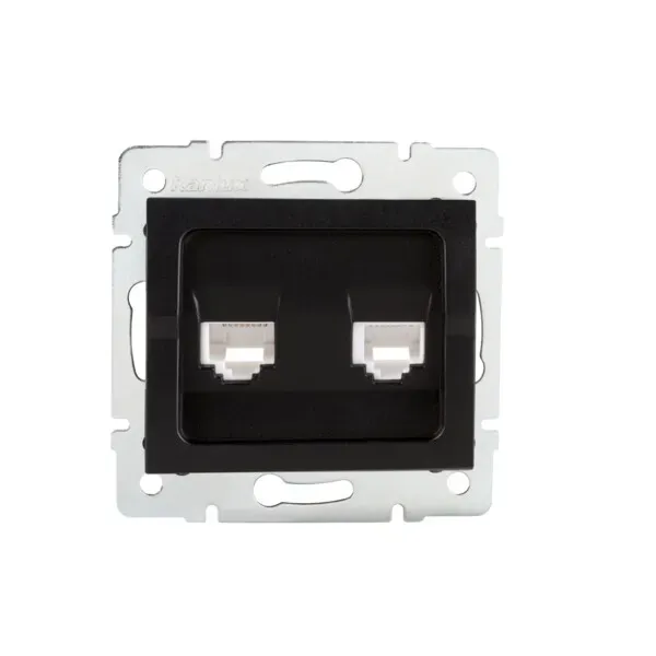 Double computer socket, independent (2x RJ45Cat 5e Jack) LOGI