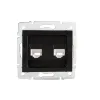 Double computer socket, independent (2x RJ45Cat 6 Jack) LOGI