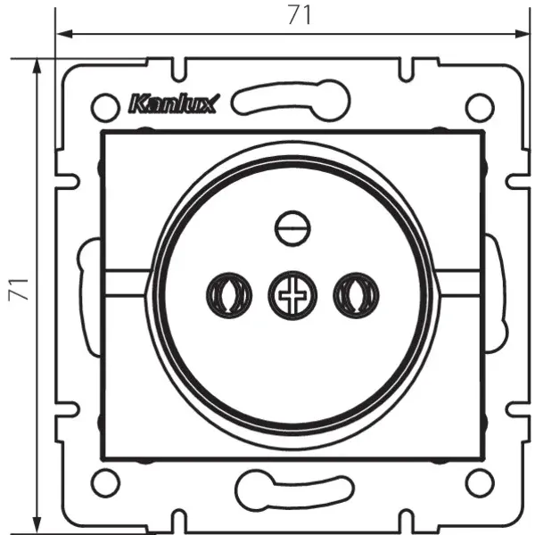 Type E single power socket LOGI