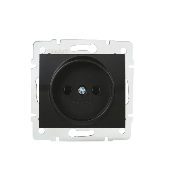 Socket Outlet Without Earth - FireProof Plastic LOGI