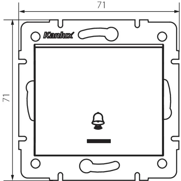 Bell push switch with LED LOGI