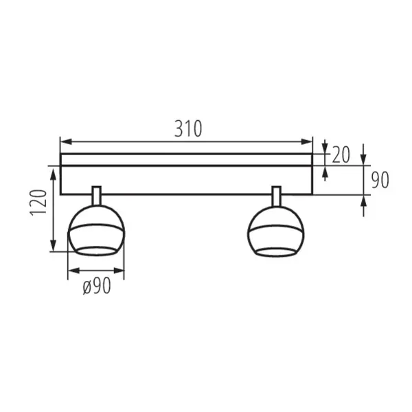 Wall & ceiling lighting fitting GALOBA