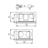 Recessed light fitting GLASI LED