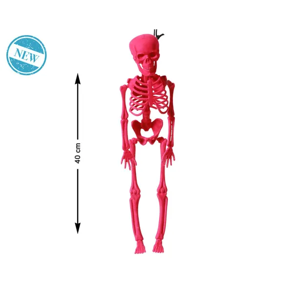 Helovīna Dekorācijas 40 cm Rozā Skelets
