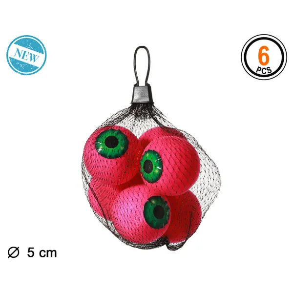 Halloween-koristeet Pinkki 10 cm Silmät