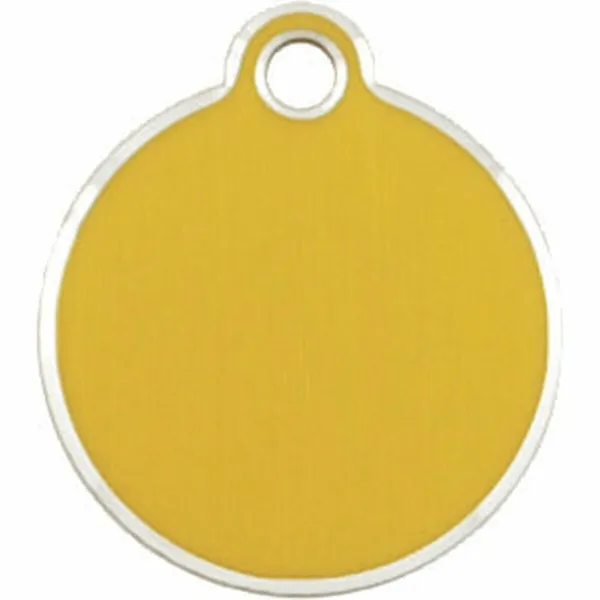 Identification plate for collar Imarc Circle Yellow Golden
