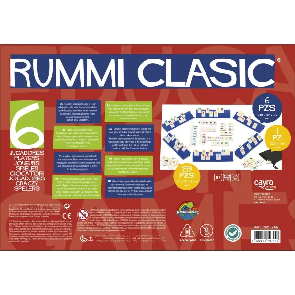 Stalo žaidimas Rummi Classic Cayro (ES-PT-EN-FR-IT-DE) (ES-PT-EN-FR-IT-GR) (35 x 26 x 6 cm)