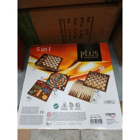 Setti 5 lautapeliä Cayro Plus Puu 29 x 29 cm