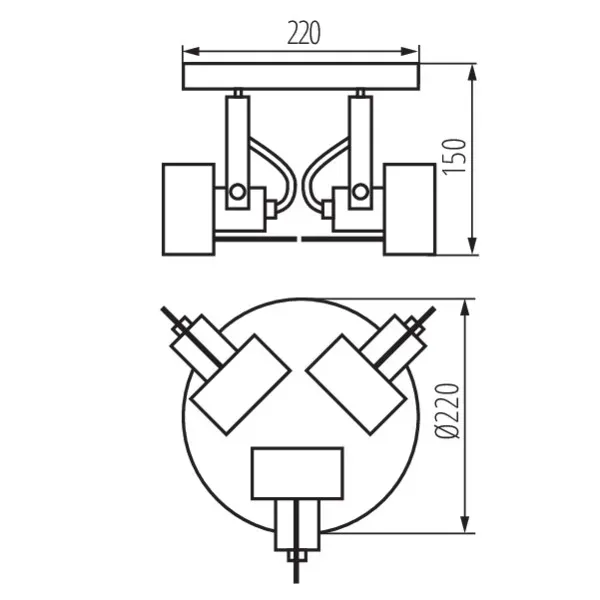 Wall & ceiling lighting fitting SONDA II