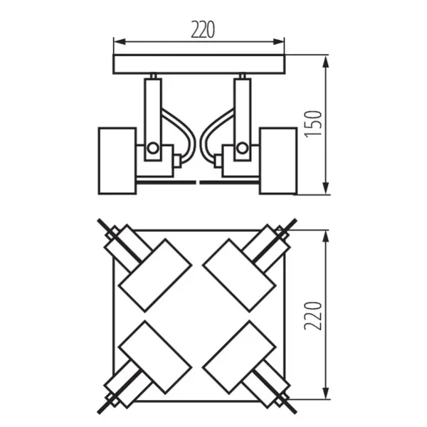 Wall & ceiling lighting fitting SONDA II