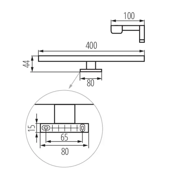 Linear LED furniture light ASTIM LED IP44