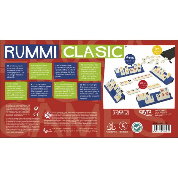 Komplekts Cayro Rummi (ES-PT-EN-FR-IT-DE)