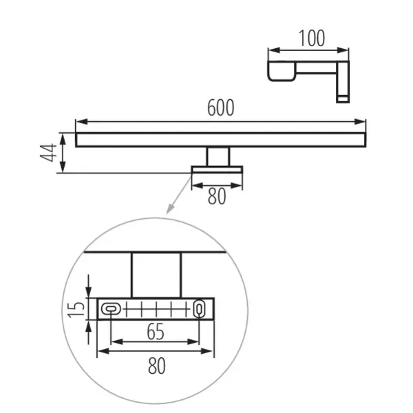 Linear LED furniture light ASTIM LED IP44