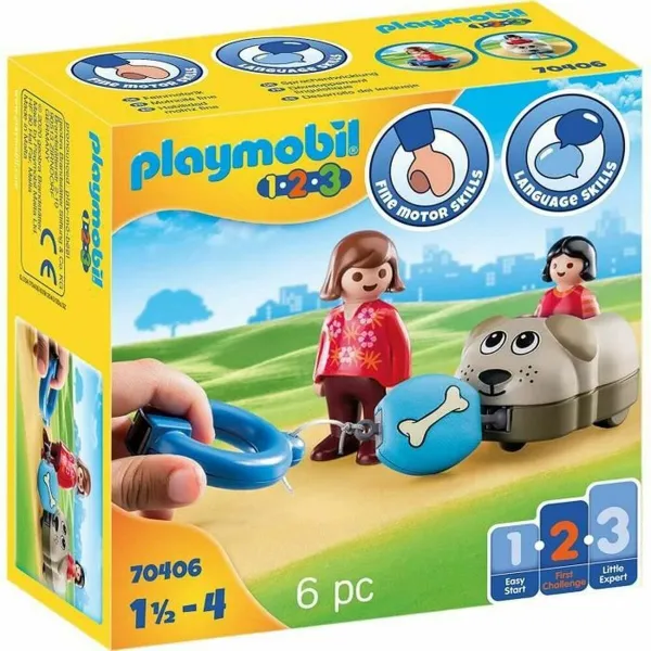 Playset Playmobil 1.2.3 Suns Zēni 70406 (6 pcs)