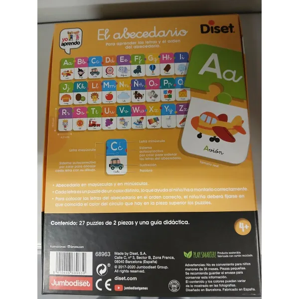 Edukacinis žaidimas Diset El Abecedario 54 Dalys