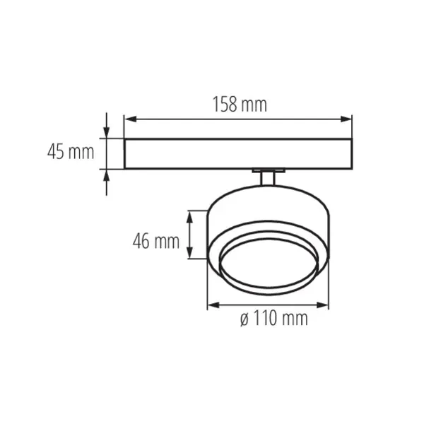 Rail-mounted projector BTL LED