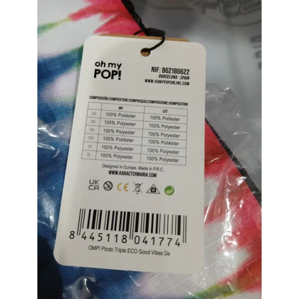 Trīsvietīgs futrālis Karactermania Eco Omp! Good Vibes Only Tie Dye Denim (23 x 11 x 10 cm)