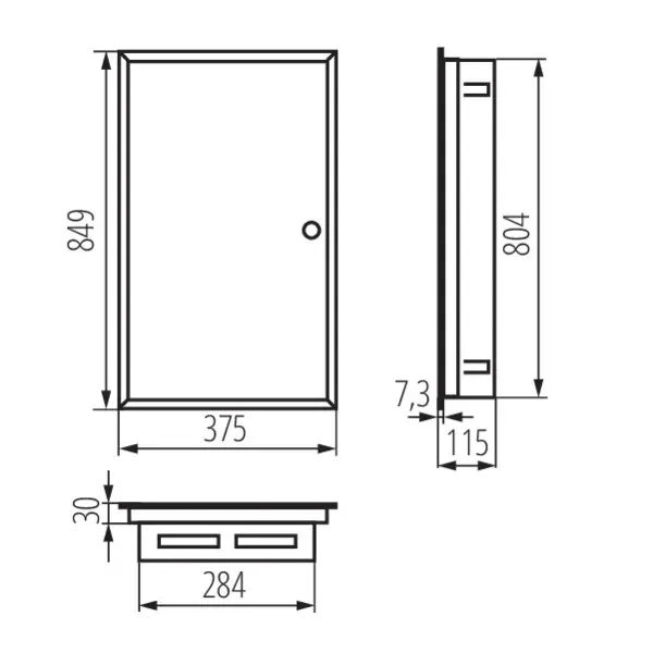 Metal distribution board KP-DB-I-MF