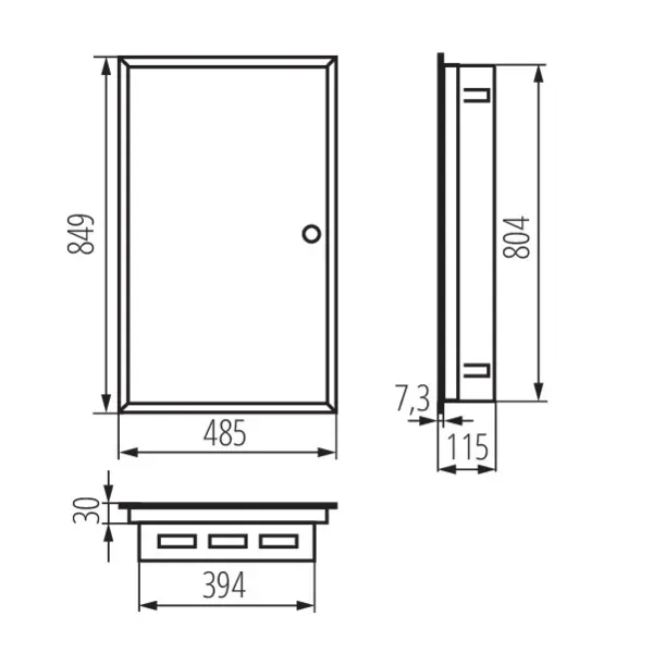 Metal distribution board KP-DB-I-MF