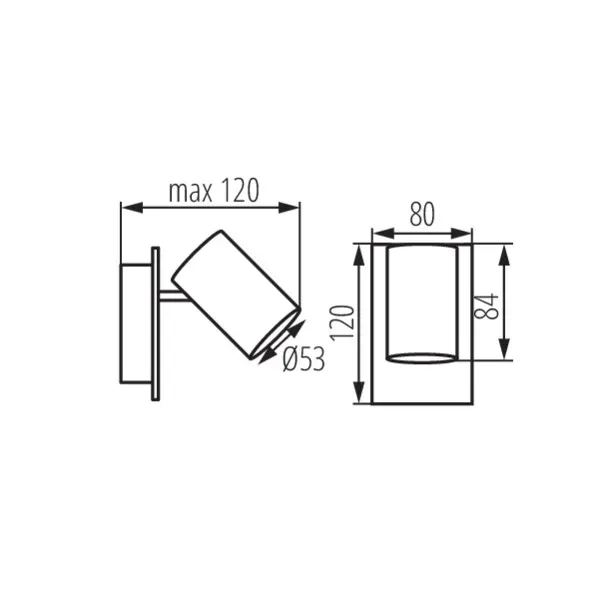 Wall & ceiling lighting fitting EVALO