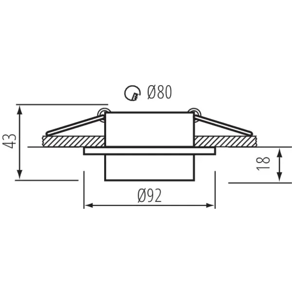 Ring for spotlight fittings LONVI