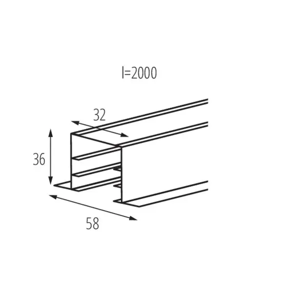 Accessory for electrical supply track systems TEAR N RC