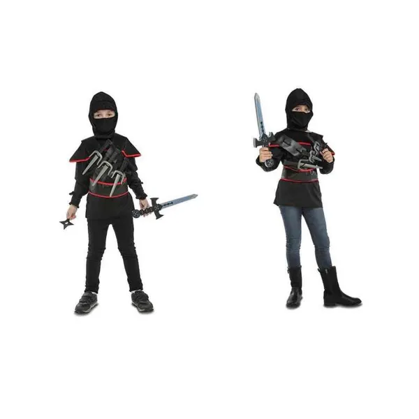 Lasten asut My Other Me Ninja 3-5 vuotta Musta (5 Kappaletta)