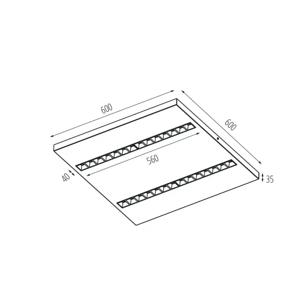 Surface-mounted LED office fixture OFIS RST LED DALI N1