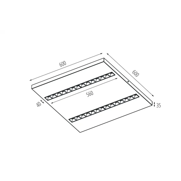 Surface-mounted LED office fixture OFIS RST LED DALI N1