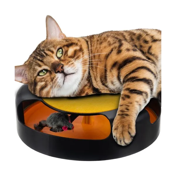 Игрушка для кота - колесо с мышкой.