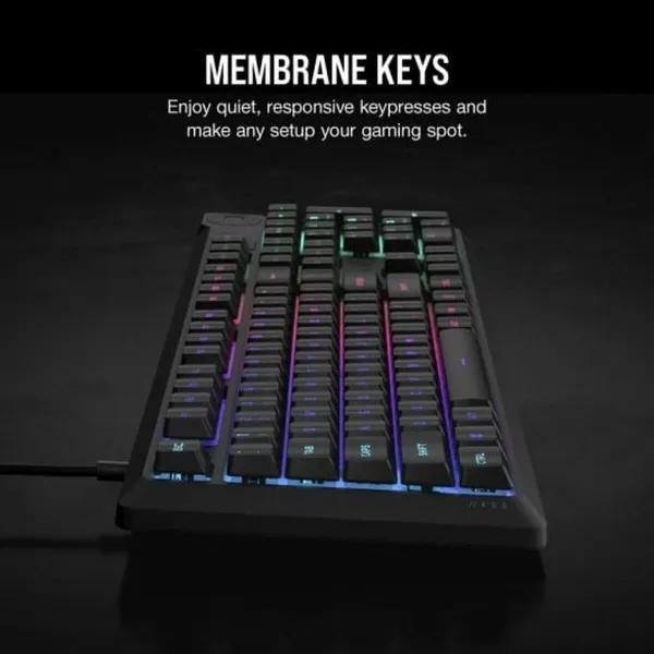 Spēļu Klaviatūra Corsair K55 CORE Melns