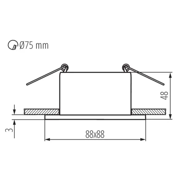 Ring for spotlight fittings GLOZO DSL