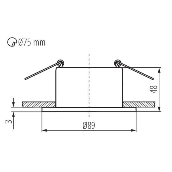 Ring for spotlight fittings GLOZO DSO