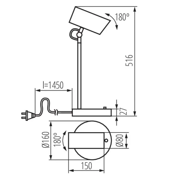 Table lamp AGZAR E14