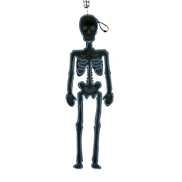 Piekaramais dekors My Other Me Skelets Gaismas Halloween Neona silueti (90 x 30 cm)
