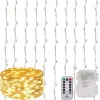 Kalėdinė LED šviesos užuolaida Springos CL0183, 300 LED, 3x3 m, šiltai balta