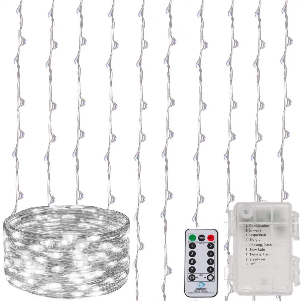 Световая штора Springos CL0184 300 LED гирлянда холодный белый свет для дома и улицы