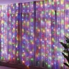 Valoverho Springos CL0335 300 LED, jääpuikot, sisä-/ulkokäyttöön, monivärinen + välkkyvä