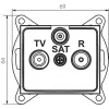 Radio/TV/SAT terminal wall socket DOMO